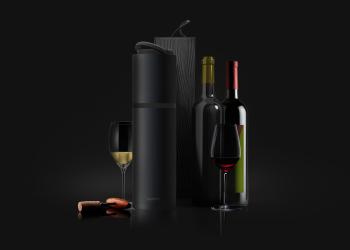 6 799 р. Термофутляр для вина VIN BLANC, черный ASOBU vpb1.06-black  с доставкой в г. Чебоксары. Увеличить фотографию 7
