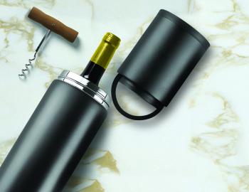 6 799 р. Термофутляр для вина VIN BLANC, черный ASOBU vpb1.06-black  с доставкой в г. Чебоксары. Увеличить фотографию 3