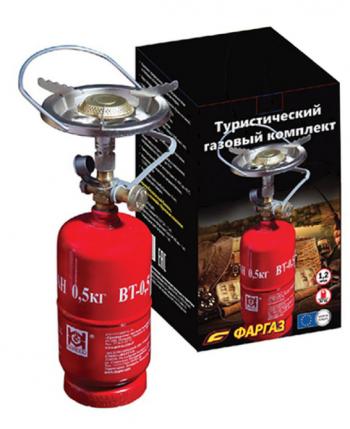 Туристический газовый комплект (Баллон 1,2 л + газовая горелка) Grotkuv (РП) GZWM lpg-set1