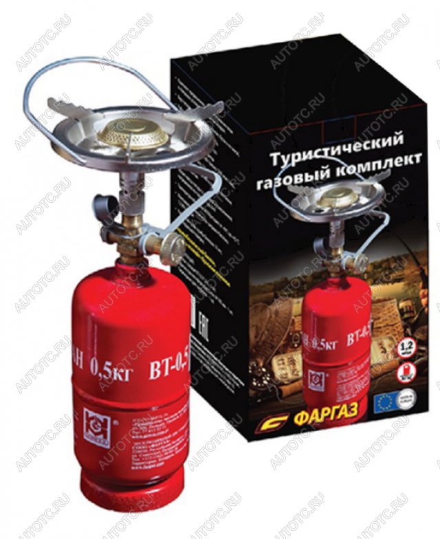 4 009 р. Туристический газовый комплект (Баллон 1,2 л + газовая горелка) Grotkuv (РП) GZWM lpg-set1  с доставкой в г. Чебоксары