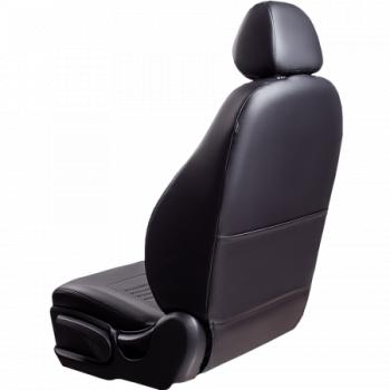6 799 р. Комплект чехлов для сидений (ЦЗС 2Г Илана+Орегон) ТУРИН СТ Lord Autofashion Hyundai Solaris RBr седан дорестайлинг (2010-2014) (черный, вставка черная, строчка черная)  с доставкой в г. Чебоксары. Увеличить фотографию 7