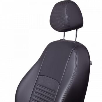 6 799 р. Комплект чехлов для сидений (ЦЗС 2Г Илана+Орегон) ТУРИН СТ Lord Autofashion Hyundai Solaris RBr седан дорестайлинг (2010-2014) (черный, вставка черная, строчка черная)  с доставкой в г. Чебоксары. Увеличить фотографию 6