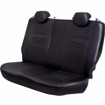 6 799 р. Комплект чехлов для сидений (ЦЗС 2Г Илана+Орегон) ТУРИН СТ Lord Autofashion Hyundai Solaris RBr седан дорестайлинг (2010-2014) (черный, вставка черная, строчка черная)  с доставкой в г. Чебоксары. Увеличить фотографию 5