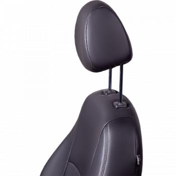 6 799 р. Комплект чехлов для сидений (ЦЗС 2Г Илана+Орегон) ТУРИН СТ Lord Autofashion Hyundai Solaris RBr седан дорестайлинг (2010-2014) (черный, вставка черная, строчка черная)  с доставкой в г. Чебоксары. Увеличить фотографию 8