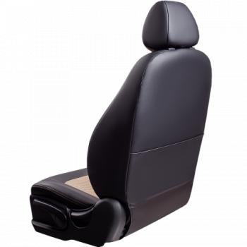 6 799 р. Комплект чехлов для сидений (ЦЗС 2Г Илана+Орегон) ТУРИН СТ Lord Autofashion Hyundai Solaris HCR седан дорестайлинг (2017-2020) (бежевый, вставка бежевая, строчка бежевая)  с доставкой в г. Чебоксары. Увеличить фотографию 15