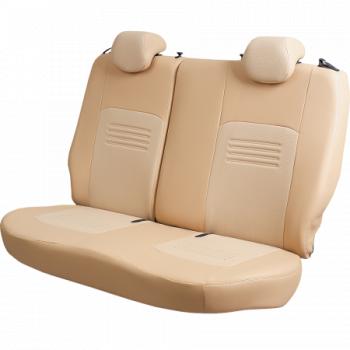 6 799 р. Комплект чехлов для сидений (ЦЗС 2Г Илана+Орегон) ТУРИН СТ Lord Autofashion Hyundai Solaris HCR седан дорестайлинг (2017-2020) (бежевый, вставка бежевая, строчка бежевая)  с доставкой в г. Чебоксары. Увеличить фотографию 5