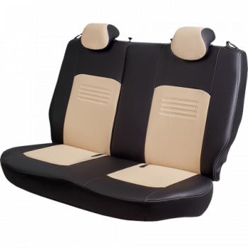 6 799 р. Комплект чехлов для сидений (ЦЗС 2Г Илана+Орегон) ТУРИН СТ Lord Autofashion Hyundai Solaris HCR седан дорестайлинг (2017-2020) (бежевый, вставка бежевая, строчка бежевая)  с доставкой в г. Чебоксары. Увеличить фотографию 10