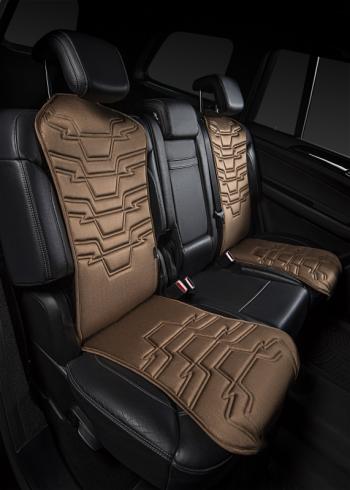 2 579 р. Накидка на сиденье (1 место Афины) ЛЮКС ст ФОРТ Lord Autofashion Lexus GX460 J150 дорестайлинг (2009-2013) (бежевый, строчка коричневая )  с доставкой в г. Чебоксары. Увеличить фотографию 2