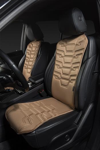 2 579 р. Накидка на сиденье (1 место Афины) ЛЮКС ст ФОРТ Lord Autofashion Lexus GX460 J150 дорестайлинг (2009-2013) (бежевый, строчка коричневая )  с доставкой в г. Чебоксары. Увеличить фотографию 6