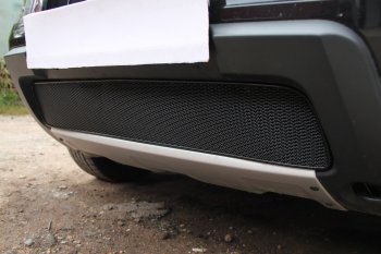 4 299 р. Защитная сетка в бампер (низ, ячейка 4х10 мм) Стрелка11 Премиум Renault Duster HS дорестайлинг (2010-2015) (Чёрная)  с доставкой в г. Чебоксары. Увеличить фотографию 3