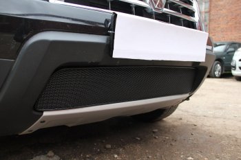 4 299 р. Защитная сетка в бампер (низ, ячейка 4х10 мм) Стрелка11 Премиум Renault Duster HS дорестайлинг (2010-2015) (Чёрная)  с доставкой в г. Чебоксары. Увеличить фотографию 4