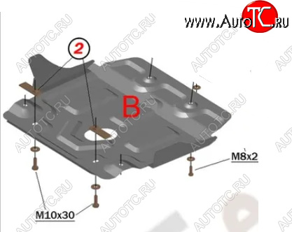 2 099 р. Защита картера двигателя (V-4,6) Alfeco Lexus GX460 J150 1-ый рестайлинг (2013-2019) (Сталь 2 мм)  с доставкой в г. Чебоксары