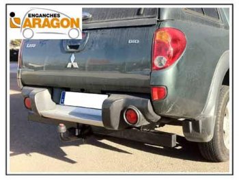 ТСУ для MITSUBISHI L200 с бамп. y barra antiempotramiento 2006-2010, Тип шара: Горизонтальный, условно-съемный (лебединая шея) (A)  Митсубиси Л200 Aragon e4201ba