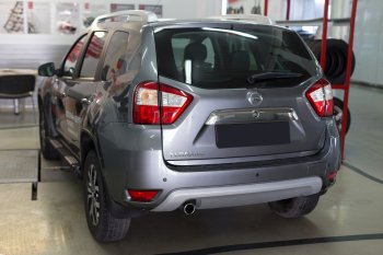 Накладка на задний бампер для Nissan Terrano 2014-2015, шагрень  Ниссан Террано Русская Артель nntr-028702