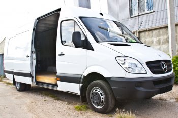 Накладка на порог боковой двери для Mercedes-Benz Sprinter 2006-2013 , шагрень  Мерседес Бенц Спринтер Русская Артель nmbs-036202
