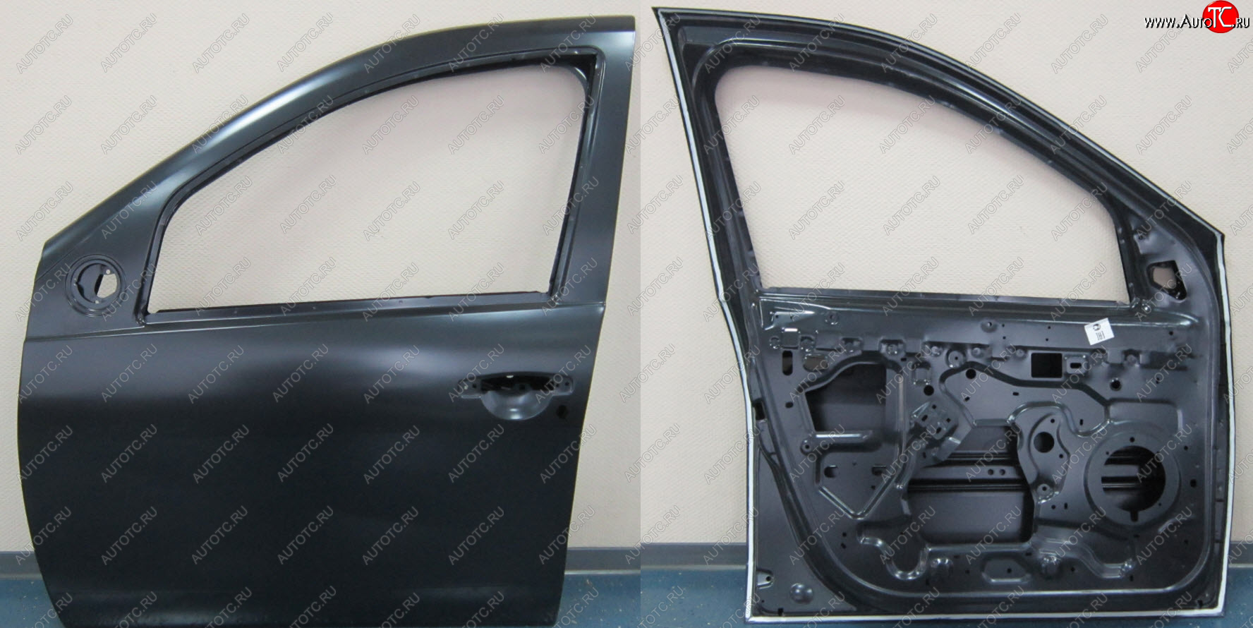 13 549 р. Левая дверь передняя BodyParts Renault Sandero Stepway (BS) (2010-2014) (Неокрашенная)  с доставкой в г. Чебоксары