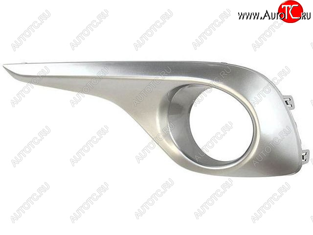 659 р. Правая вставка под ПТФ (серебристая) BodyParts Toyota Highlander XU40 рестайлинг (2010-2013)  с доставкой в г. Чебоксары