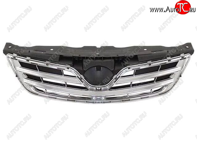 3 579 р. Решётка радиатора (хром) BodyParts Toyota Corolla E150 седан рестайлинг (2009-2013) (Неокрашенная)  с доставкой в г. Чебоксары
