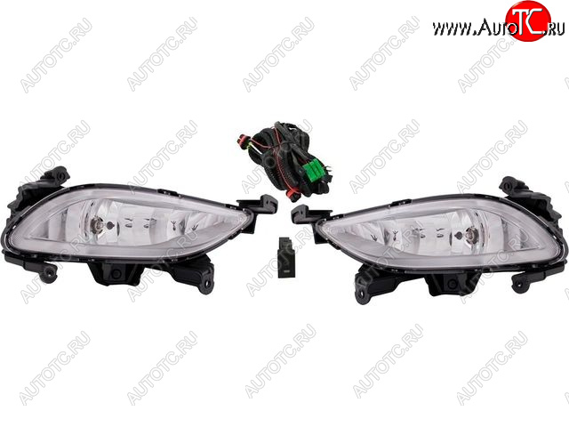 2 499 р. Комплект противотуманных фар (проводка, кнопка, пр-во Китай) BODYPARTS Hyundai Sonata YF (2009-2014)  с доставкой в г. Чебоксары