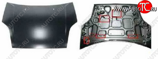 12 599 р. Капот BodyParts Ford Fiesta 5 хэтчбэк 5 дв. рестайлинг (2005-2008) (Неокрашенный)  с доставкой в г. Чебоксары