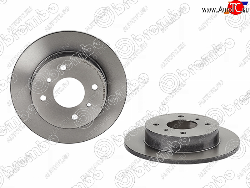 3 089 р. Задний тормозной диск (не вентилируемый) BREMBO Nissan Almera N16 седан дорестайлинг (2000-2003)  с доставкой в г. Чебоксары