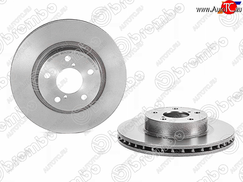 8 299 р. Передний тормозной диск (вентилируемый, d 260) BREMBO Subaru Legacy BH/BE12 универсал (1998-2003)  с доставкой в г. Чебоксары