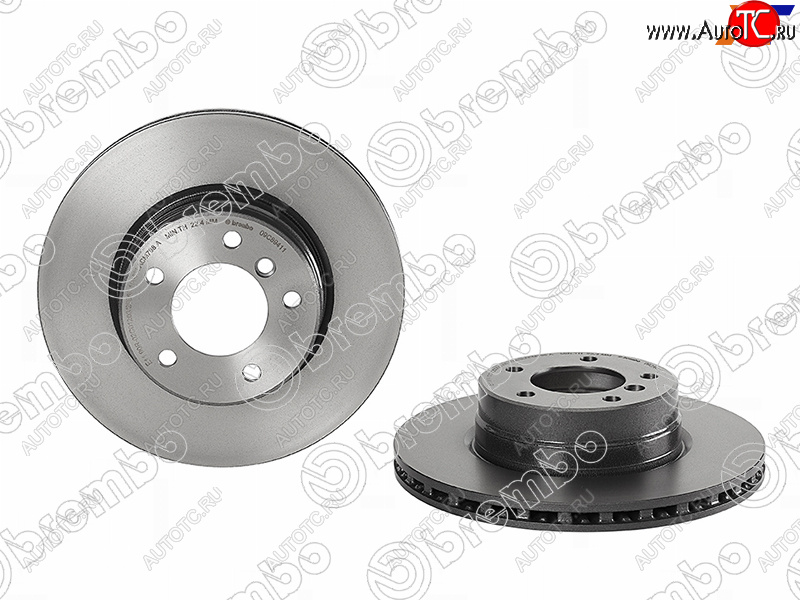 8 649 р. Передний тормозной диск (вентилируемый) BREMBO BMW 5 серия E60 седан дорестайлинг (2003-2007)  с доставкой в г. Чебоксары