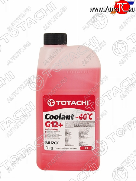 289 р. Антифриз (NIRO COOLANT G12+ 1 кг. -40 C красный) TOTACHI 43101  с доставкой в г. Чебоксары