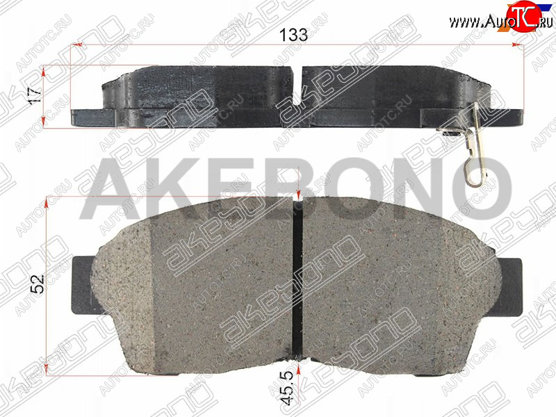 2 769 р. Колодки тормозные AKEBONO (передние) Toyota Carina T190 седан дорестайлинг (1992-1994)  с доставкой в г. Чебоксары