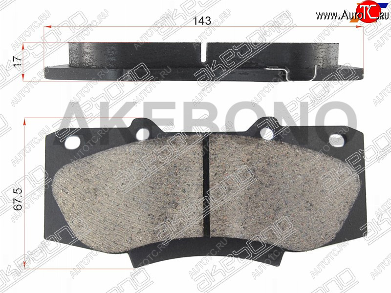 2 899 р. Колодки тормозные AKEBONO (передние) Toyota Hilux AN20,AN30  2-ой рестайлинг (2011-2016)  с доставкой в г. Чебоксары