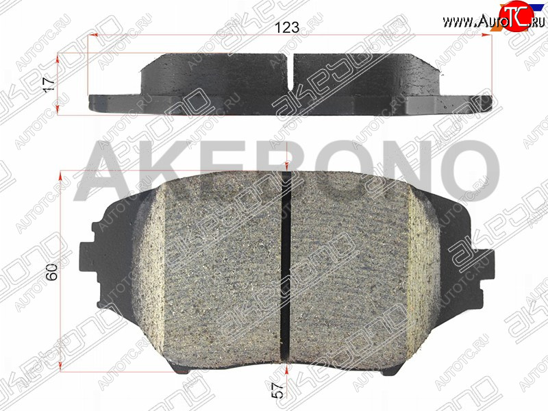 2 279 р. Колодки тормозные AKEBONO (передние) Toyota RAV4 CA20 3 дв. рестайлинг (2003-2005)  с доставкой в г. Чебоксары
