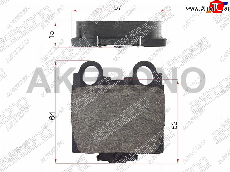 1 299 р. Колодки тормозные AKEBONO (задние) Toyota Verossa (2001-2004)  с доставкой в г. Чебоксары
