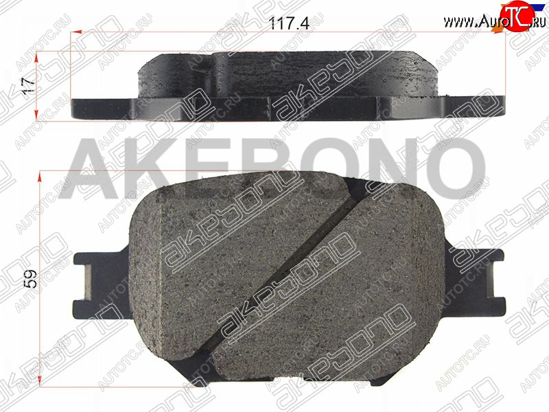 2 099 р. Колодки тормозные AKEBONO (передние) Toyota Caldina T240 универсал дорестайлинг (2002-2004)  с доставкой в г. Чебоксары