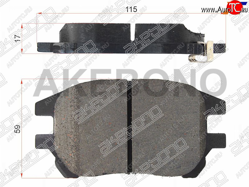 2 149 р. Колодки тормозные AKEBONO (передние) Toyota Harrier XU10 рестайлинг (2000-2003)  с доставкой в г. Чебоксары