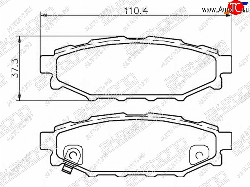 1 569 р. Задние тормозные колодки AKEBONO Subaru Forester SH (2008-2013)  с доставкой в г. Чебоксары