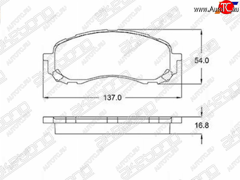 2 099 р. Колодки тормозные AKEBONO (передние) Subaru Forester SH (2008-2013)  с доставкой в г. Чебоксары