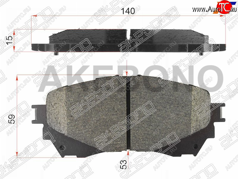 2 999 р. Колодки тормозные AKEBONO (передние) Mazda 6 GJ дорестайлинг седан (2012-2015)  с доставкой в г. Чебоксары