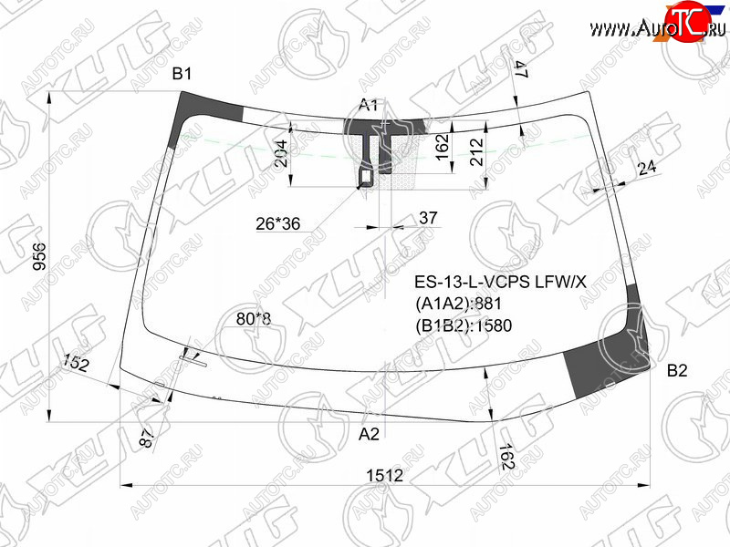 8 499 р. Стекло лобовое (Датчик дождя) XYG Lexus ES350 XV60 рестайлинг (2015-2018)  с доставкой в г. Чебоксары