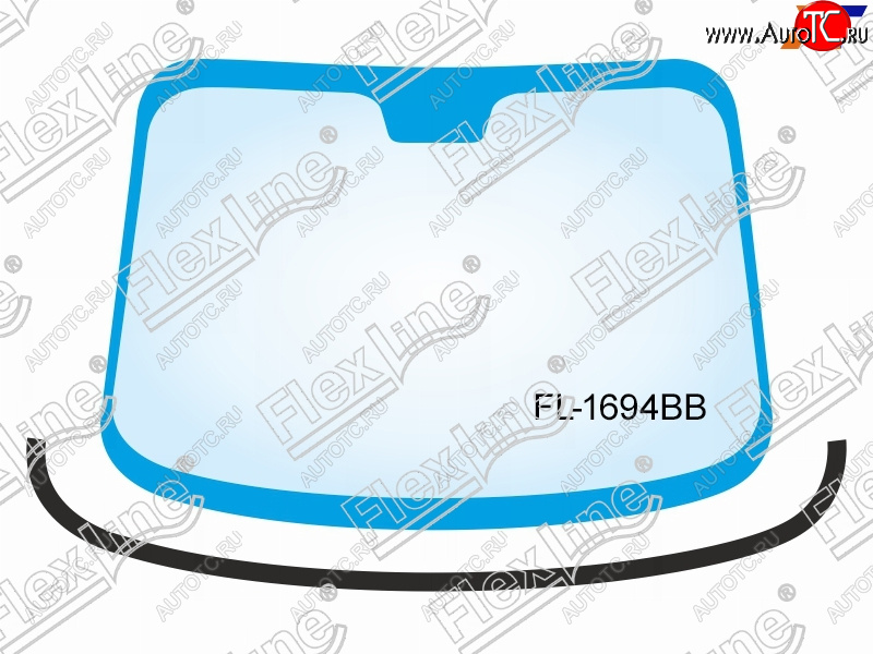 1 379 р. Молдинг лобового стекла (Снизу) FLEXLINE Ford Focus 2 хэтчбэк 3 дв. рестайлинг (2007-2011)  с доставкой в г. Чебоксары
