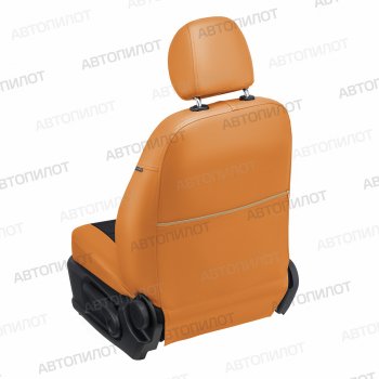 13 849 р. Чехлы сидений (экокожа) Автопилот Audi Q5 8R дорестайлинг (2008-2012) (оранж/черный)  с доставкой в г. Чебоксары. Увеличить фотографию 4