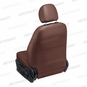 13 849 р. Чехлы сидений (экокожа, S-Line) Автопилот Audi Q5 8R дорестайлинг (2008-2012) (темно-коричневый)  с доставкой в г. Чебоксары. Увеличить фотографию 2