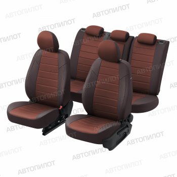 13 849 р. Чехлы сидений (экокожа/алькантара, S-Line) Автопилот Audi Q5 8R дорестайлинг (2008-2012) (шоколад)  с доставкой в г. Чебоксары. Увеличить фотографию 5