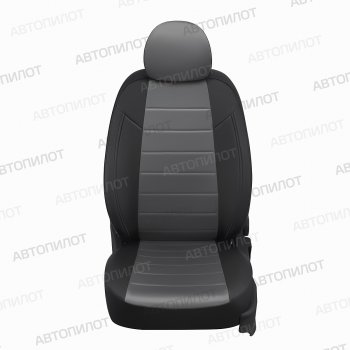 8 399 р. Чехлы сидений (экокожа/алькантара, 40/60) Автопилот Vortex Tingo рестайлинг (2012-2014) (черный/серый)  с доставкой в г. Чебоксары. Увеличить фотографию 3