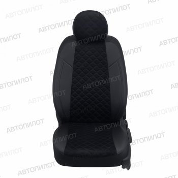 8 749 р. Чехлы сидений (экокожа/алькантара, 40/60) Автопилот Ромб Vortex Tingo рестайлинг (2012-2014) (черный)  с доставкой в г. Чебоксары. Увеличить фотографию 3