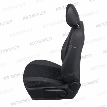 8 749 р. Чехлы сидений (экокожа/алькантара, 40/60) Автопилот Ромб Vortex Tingo рестайлинг (2012-2014) (черный)  с доставкой в г. Чебоксары. Увеличить фотографию 5
