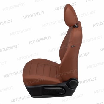 13 849 р. Чехлы сидений (экокожа/алькантара, 40/60) Автопилот Vortex Tingo рестайлинг (2012-2014) (коричневый)  с доставкой в г. Чебоксары. Увеличить фотографию 2