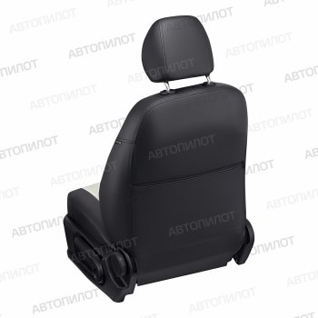 8 399 р. Чехлы сидений (экокожа) Автопилот Ravon R4 (2016-2020) (черный/белый)  с доставкой в г. Чебоксары. Увеличить фотографию 5