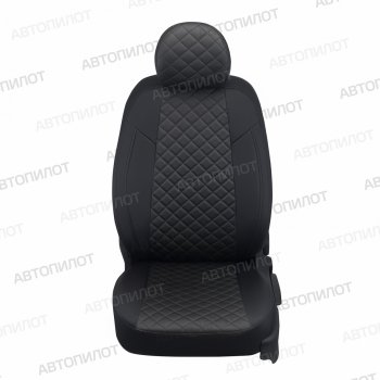 8 749 р. Чехлы сидений (экокожа) Автопилот Ромб Ravon R4 (2016-2020) (черный)  с доставкой в г. Чебоксары. Увеличить фотографию 4
