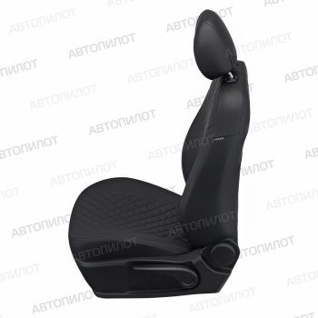 8 749 р. Чехлы сидений (экокожа) Автопилот Ромб FAW Besturn X80 рестайлинг (2016-2021) (черный)  с доставкой в г. Чебоксары. Увеличить фотографию 4