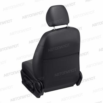 8 249 р. Чехлы на сиденья Велюр (раздельная 40/60 экокожа) Автопилот Ford Fusion 1 хэтчбэк дорестайлинг (2002-2005) (черный)  с доставкой в г. Чебоксары. Увеличить фотографию 4